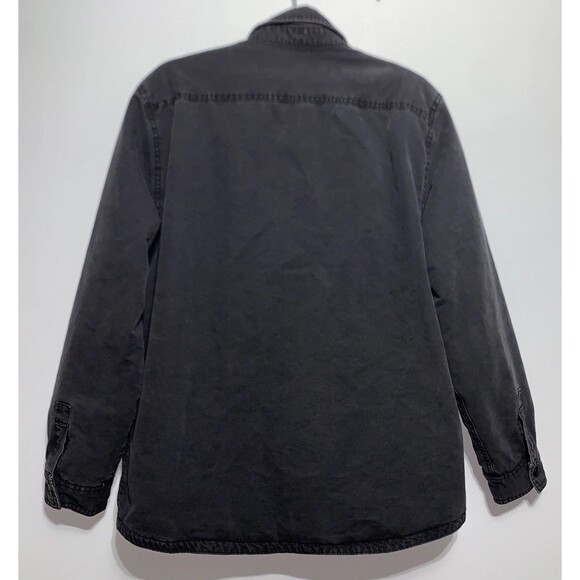 Faherty Jacket Mens XLarge Washed Black Canvas CPO Blanket Lined Shacket Jacket - Picture 7 of 13